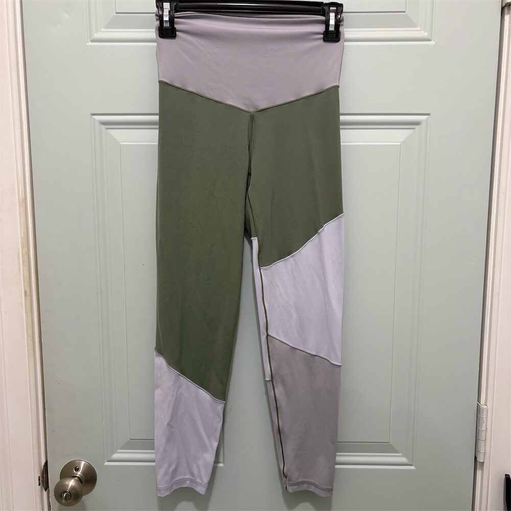 Aerie Chill Play Move Leggings Womens Size M Olive Green Gray High Rise